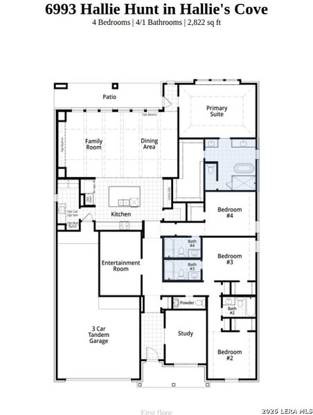 2D floor plan layout of this home in Hallie's Cove, Schertz, TX (Image 4). 2D floor plan layout of this home in Hallie's Cove, Schertz, TX (Image 4).
