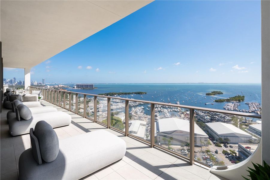 Exterior details and patio area of a home in Mr. C Residences, Miami (Image 2).