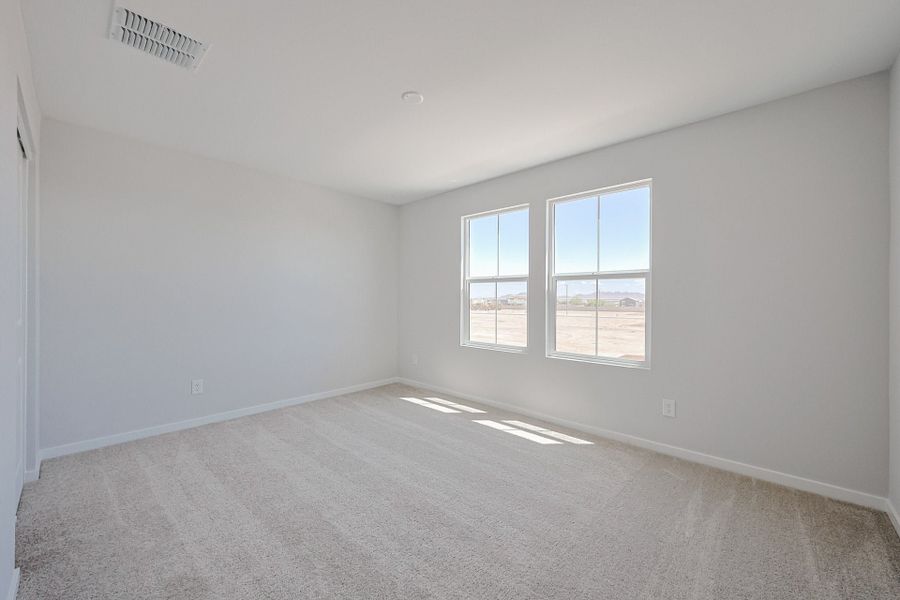 A room with windows.