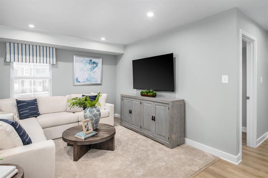 Representative furnished interior of a home built from the Mayer by Ryan Homes in Stowe Branch Townhomes, Charlotte (Image 22).