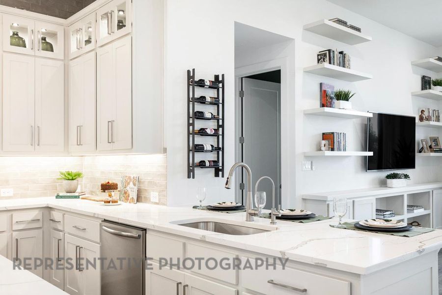 Furnished interior view inside a new home in 6 Creeks at Waterridge: 60ft. lots, Kyle (Image 20).