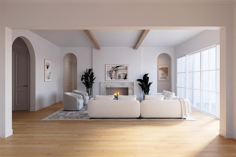 Furnished interior view inside a new home in , Dallas (Image 4).