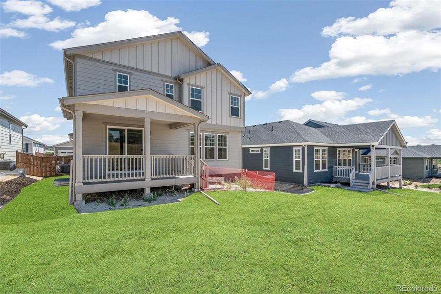 Exterior details and patio area of a home in Terrain Oak Valley, Castle Rock (Image 21).