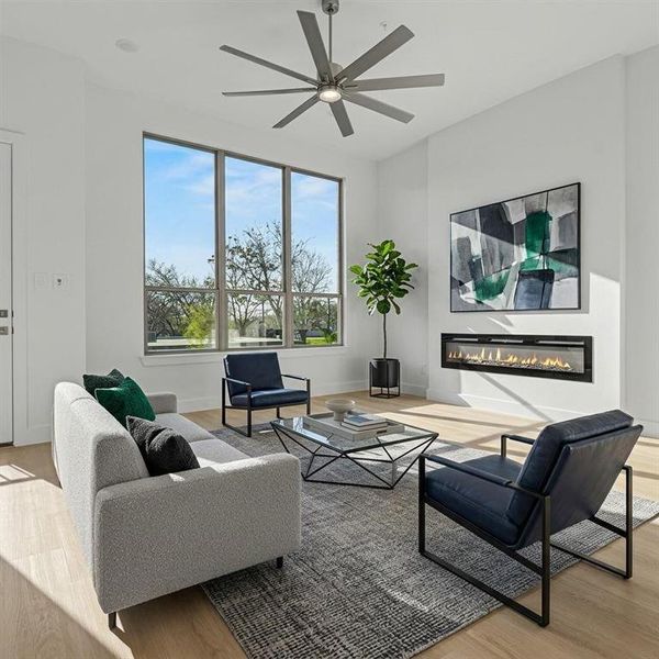 Furnished interior view inside a new home in , Farmers Branch (Image 18).