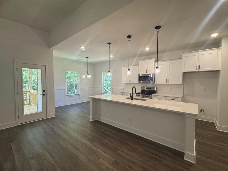 Furnished interior view inside a new home in The Fields of Walnut Creek, Pendergrass (Image 7).