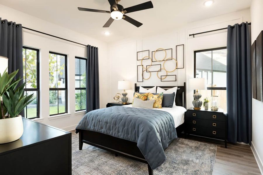 Representative furnished interior of a home built from the Whitley 4912 by J. Patrick Homes in Jubilee 80′ Lots, Hockley (Image 11).