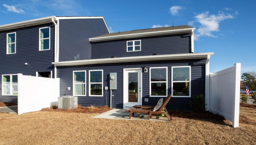 Exterior details and patio area of a home in The Willows at Blake Farm, Wilmington (Image 2).