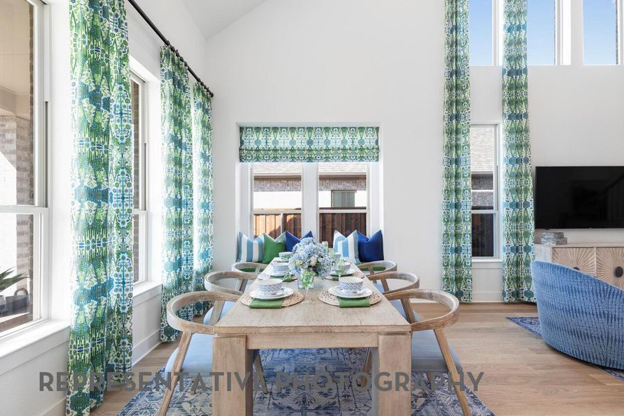 Furnished interior view inside a new home in 6 Creeks at Waterridge, Kyle (Image 4).