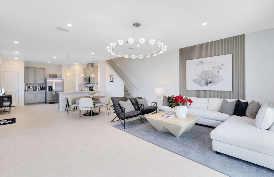 Representative furnished interior of a home built from the Marigold by Pulte Homes in Harbor Square, Palm Bay (Image 16).