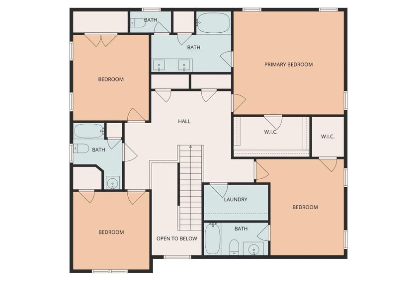 2D floor plan layout of this home in , Winston-Salem, NC (Image 5).
