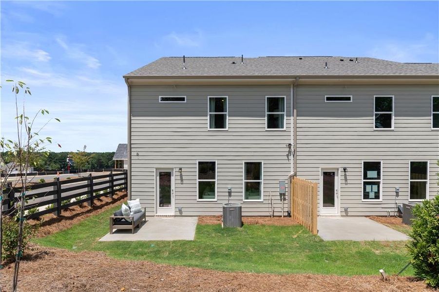 Exterior details and patio area of a home in Abbotts Crossing, Conyers (Image 3). Exterior details and patio area of a home in Abbotts Crossing, Conyers (Image 3).