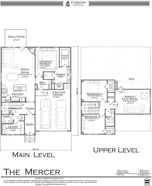 2D floor plan layout for the Mercer by Celebration Homes in Woodbridge Glen, Lebanon, TN (Image 3). 2D floor plan layout for the Mercer by Celebration Homes in Woodbridge Glen, Lebanon, TN (Image 3).