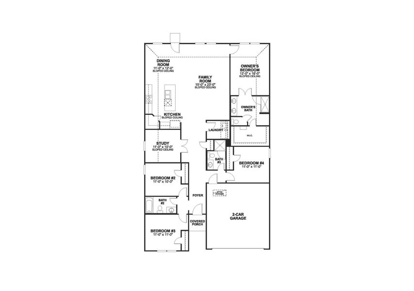 2D floor plan layout of this home in Carillon, Manor, TX (Image 5). 2D floor plan layout of this home in Carillon, Manor, TX (Image 5).