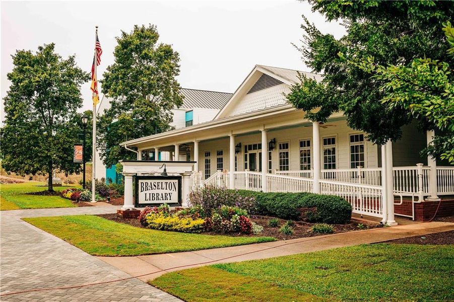Front exterior of a new home in Rosewood Lake Estates, Hoschton, GA, highlighting curb appeal (Image 30).