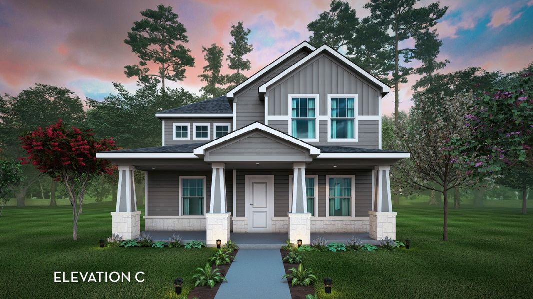 Representative exterior photo of a completed home built from the Ruby by CastleRock Communities in Austin Point, Richmond, TX (Image 2). Representative exterior photo of a completed home built from the Ruby by CastleRock Communities in Austin Point, Richmond, TX (Image 2).