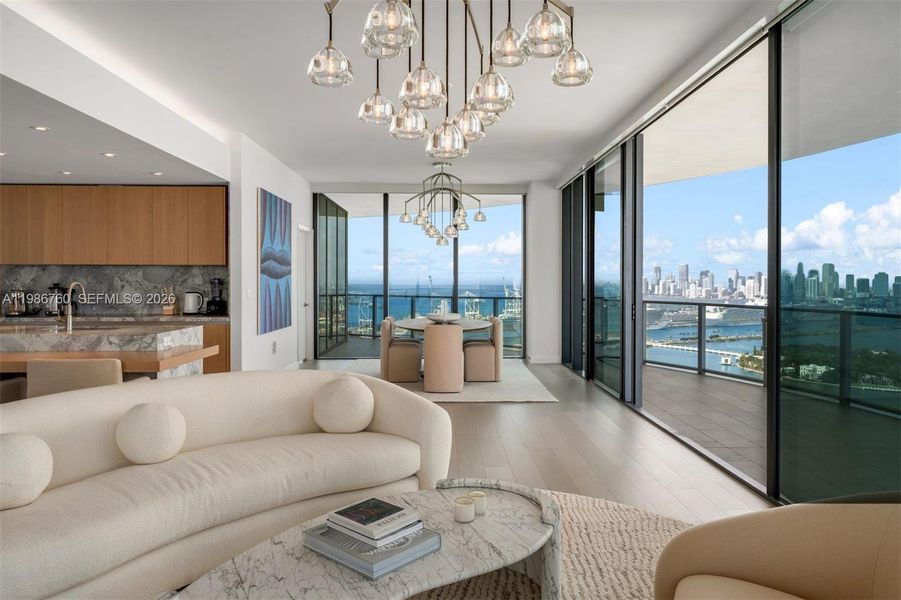 Furnished interior view inside a new home in , Miami Beach (Image 12).