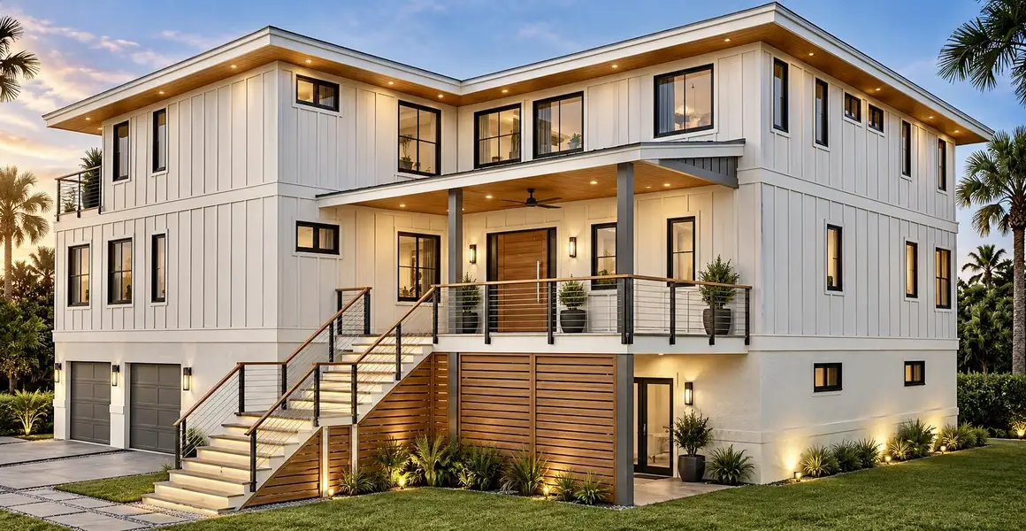 Exterior details and patio area of a home in , Isle Of Palms (Image 4).