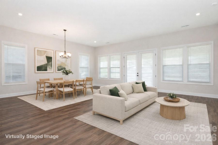 Furnished interior view inside a new home in , Charlotte (Image 12). Furnished interior view inside a new home in , Charlotte (Image 12).