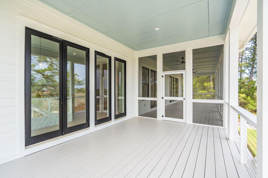 Exterior details and patio area of a home in , Johns Island (Image 42).