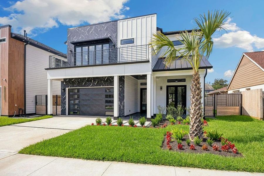 Front exterior of a new home in , Houston, TX, highlighting curb appeal (Image 2). Front exterior of a new home in , Houston, TX, highlighting curb appeal (Image 2).