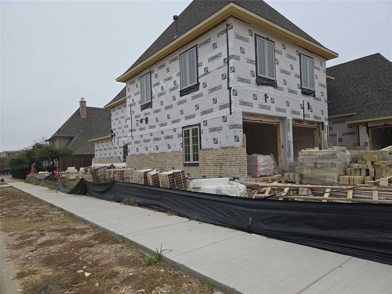 In-progress construction of a new home in , Frisco, TX (Image 9).