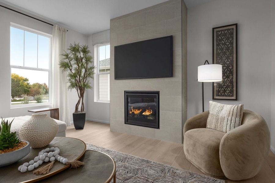 Fireplace at great room