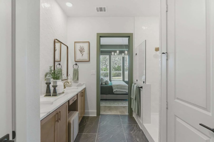Representative furnished interior of a home built from the Talos by Chesmar Homes in Prominence Urban, San Antonio (Image 10).
