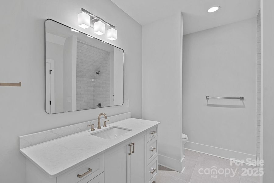 Bathroom for the large flex room.