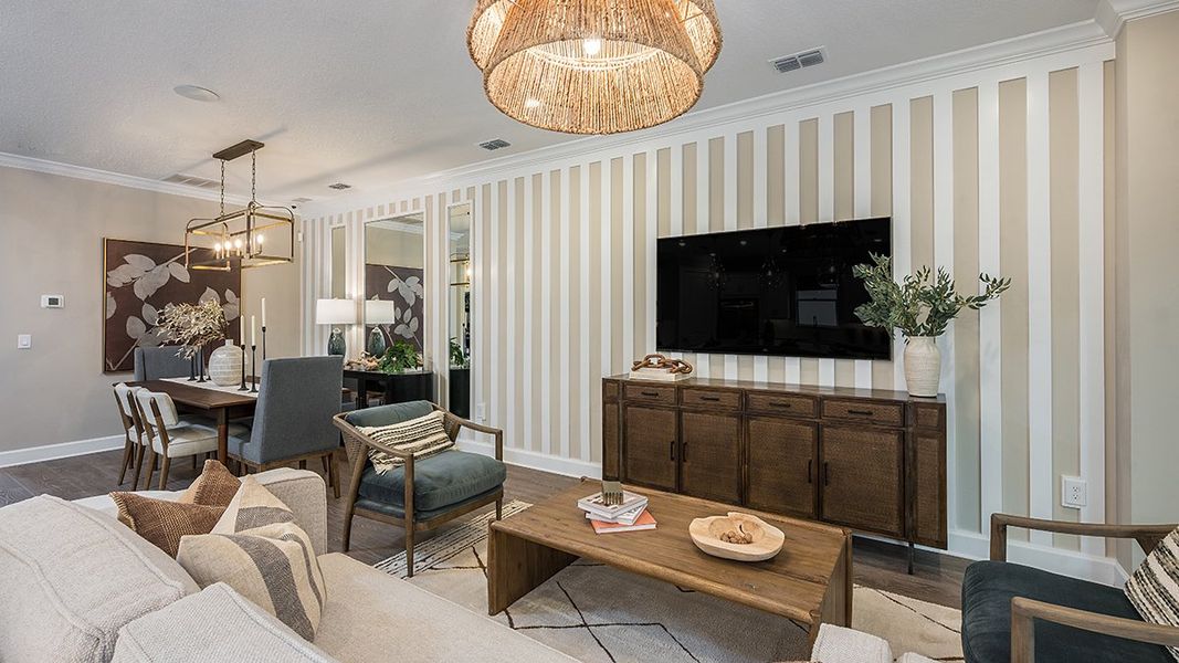 Representative furnished interior of a home built from the Lavello by Taylor Morrison in Center Lake Ranch Community Group Page, St. Cloud (Image 11).