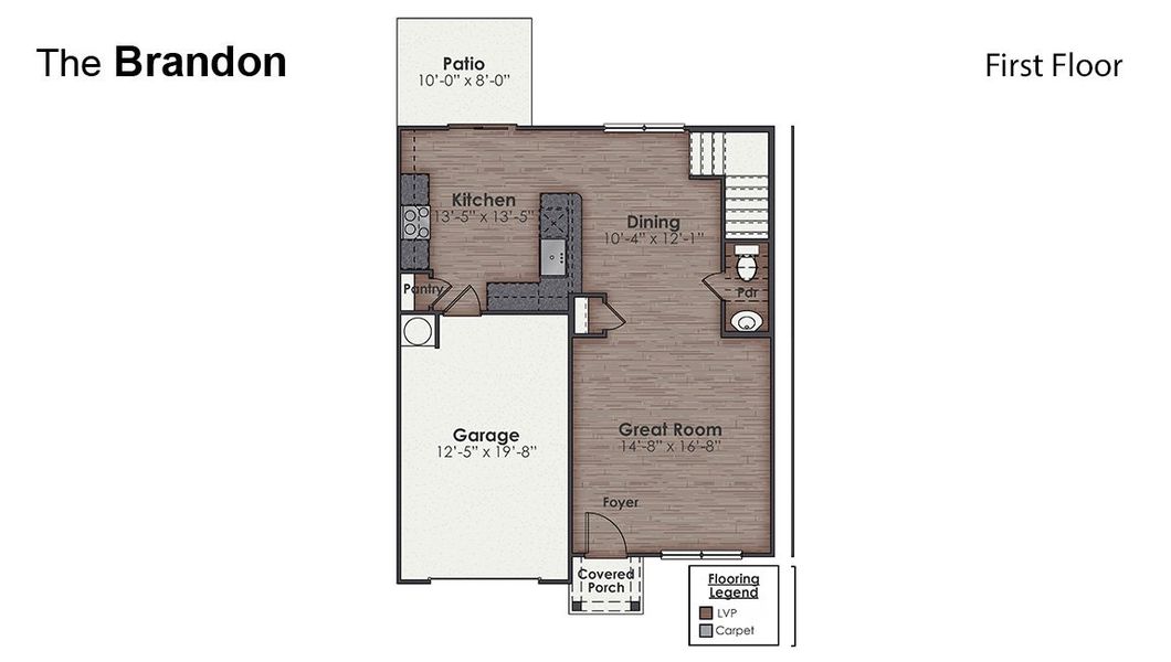 2D floor plan layout of this home in Rolling Hills, Bolivia, NC (Image 3).