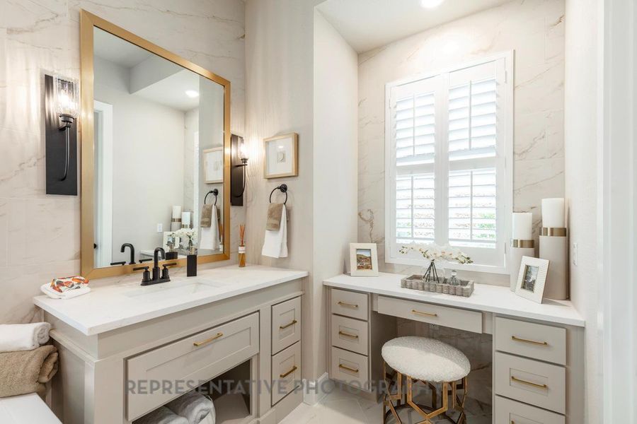 Furnished interior view inside a new home in Santa Rita Ranch: 90ft. lots, Liberty Hill (Image 21).