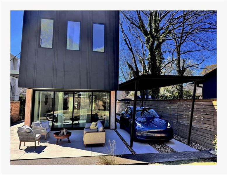 Exterior details and patio area of a home in , Atlanta (Image 42).