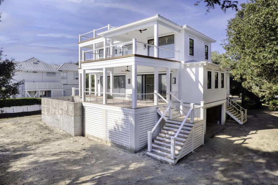 Exterior details and patio area of a home in , Sullivan's Island (Image 2). Exterior details and patio area of a home in , Sullivan's Island (Image 2).