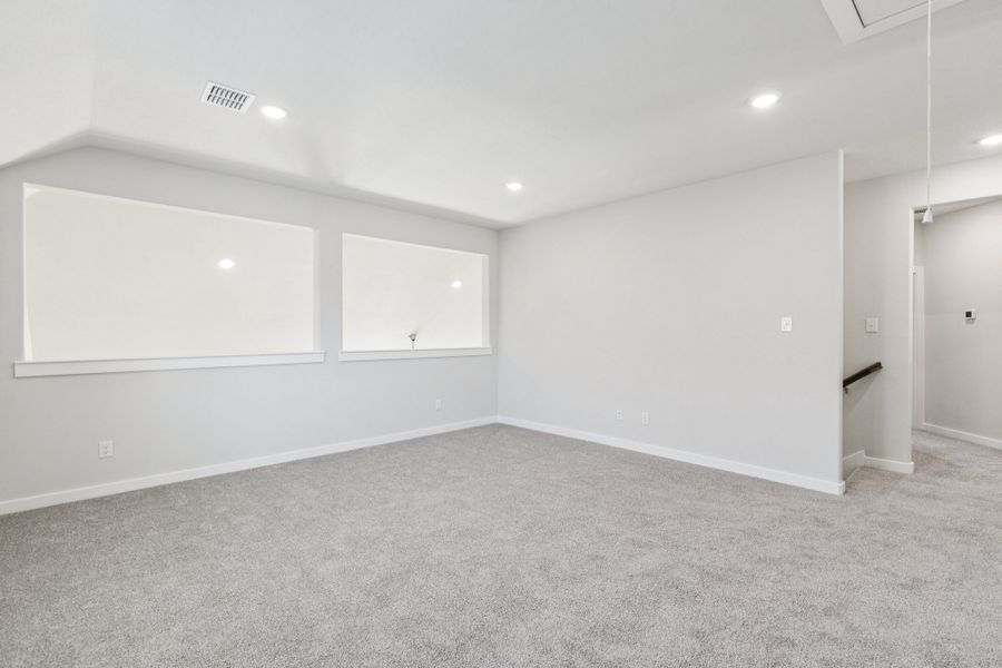 Game Room in the Winters home plan by Trophy Signature Homes – REPRESENTATIVE PHOTO