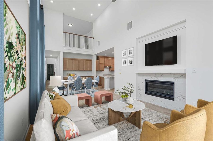 Family Room/Kitchen - Virtually Staged