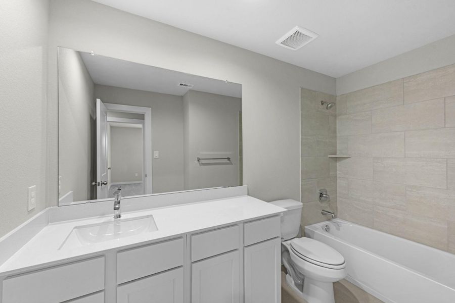 Furnished interior view inside a new home in Grand Oaks Village, Houston (Image 6). Furnished interior view inside a new home in Grand Oaks Village, Houston (Image 6).