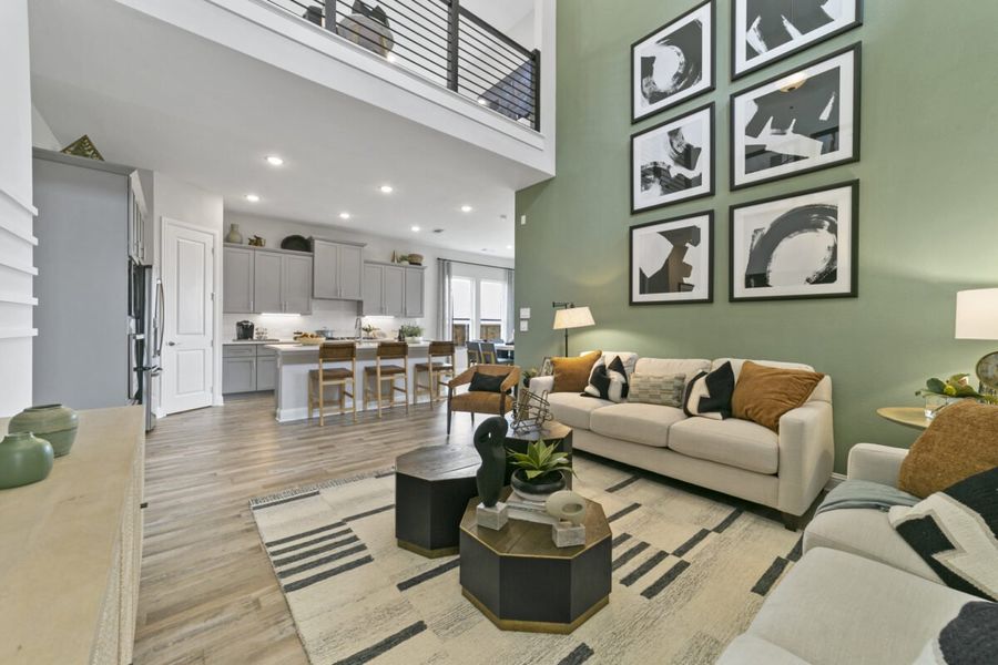 Representative furnished interior of a home built from the Duets D417 by Landon Homes in Lexington Frisco, Frisco (Image 17).