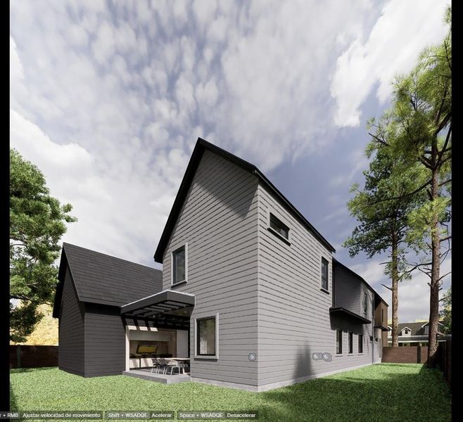 Exterior details and patio area of a home in , Houston (Image 3).