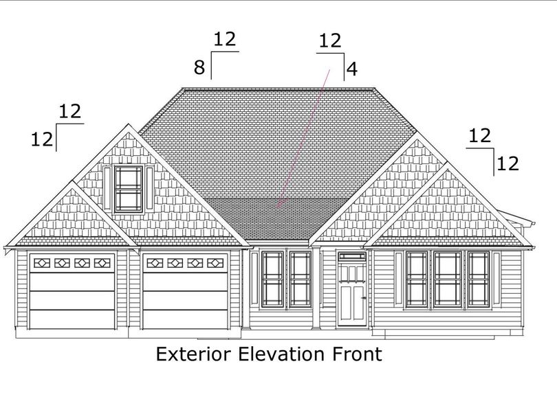 Front exterior of a new home in Tubbs Mountain Estates, Travelers Rest, SC, highlighting curb appeal (Image 4).