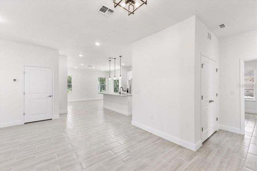 Washer and Dryer Closet to the right w/double doors