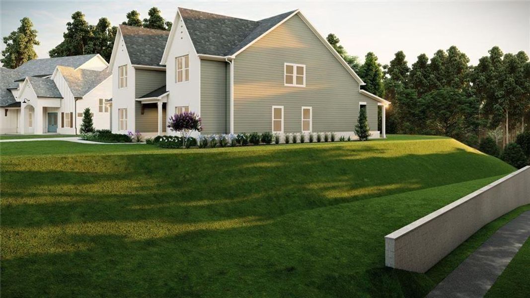 Exterior details and patio area of a home in Long Hollow Landing, Gainesville (Image 3).