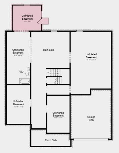 2D floor plan layout of this home in Reserve at Hickory Walk, Kennesaw, GA (Image 3).