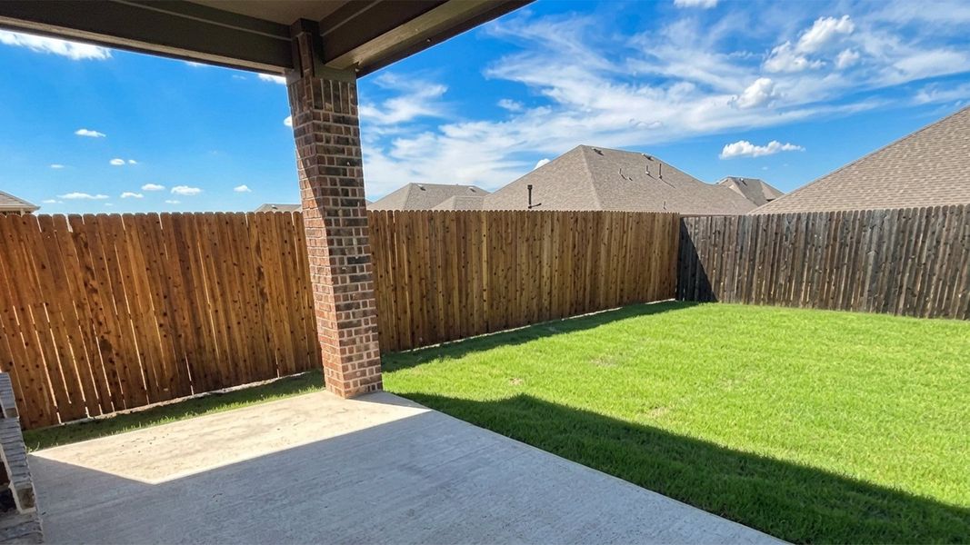 Exterior details and patio area of a home in Lakewood Trails, Forney (Image 2). Exterior details and patio area of a home in Lakewood Trails, Forney (Image 2).