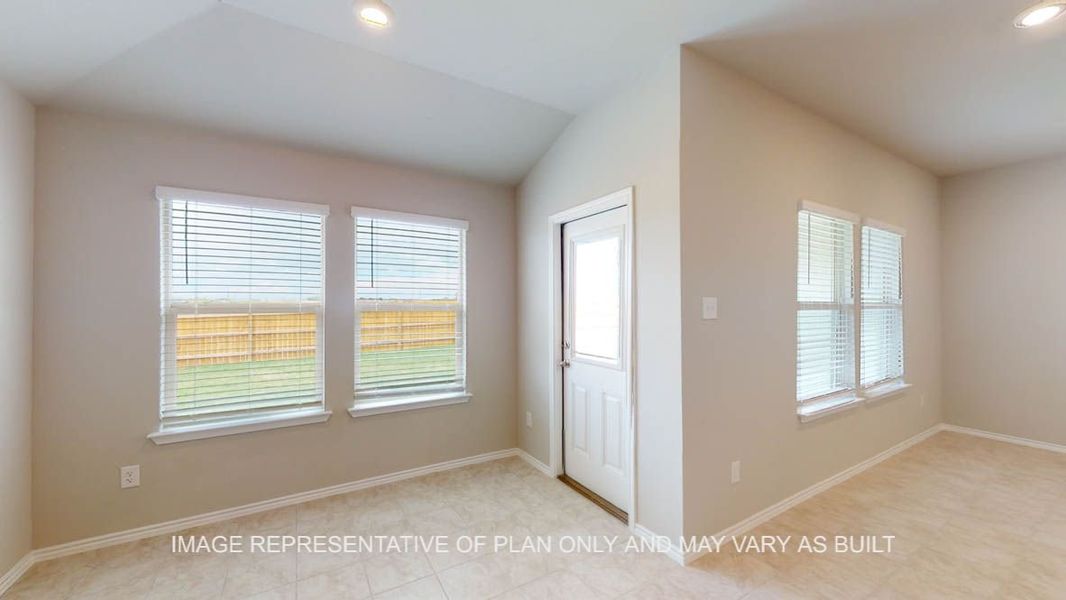 Representative unfurnished interior of a home built from the Bellvue by D.R. Horton in Reynolds Crossing, Killeen (Image 13).