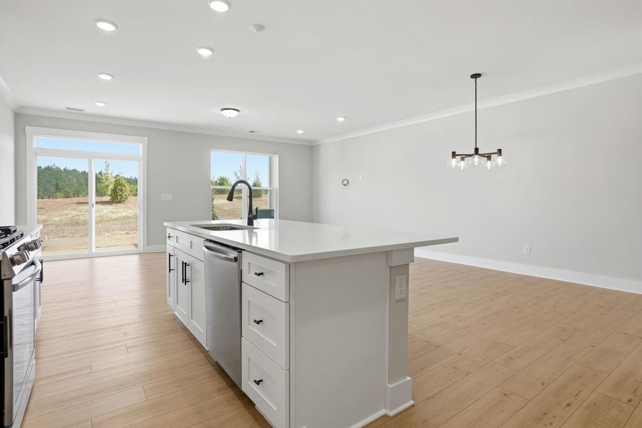 Furnished interior view inside a new home in Blythe Mill Townhomes, Waxhaw (Image 11). Furnished interior view inside a new home in Blythe Mill Townhomes, Waxhaw (Image 11).
