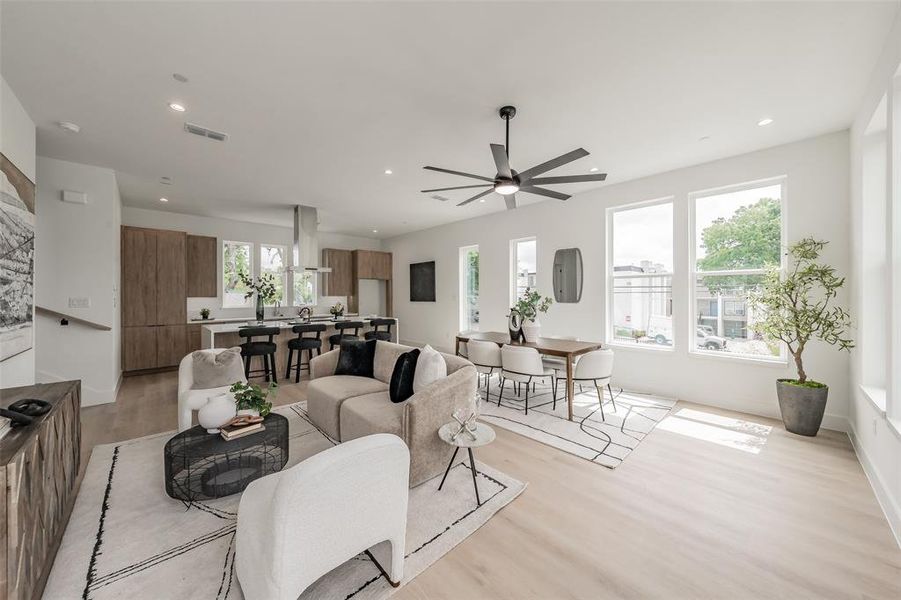 Furnished interior view inside a new home in , Dallas (Image 6).
