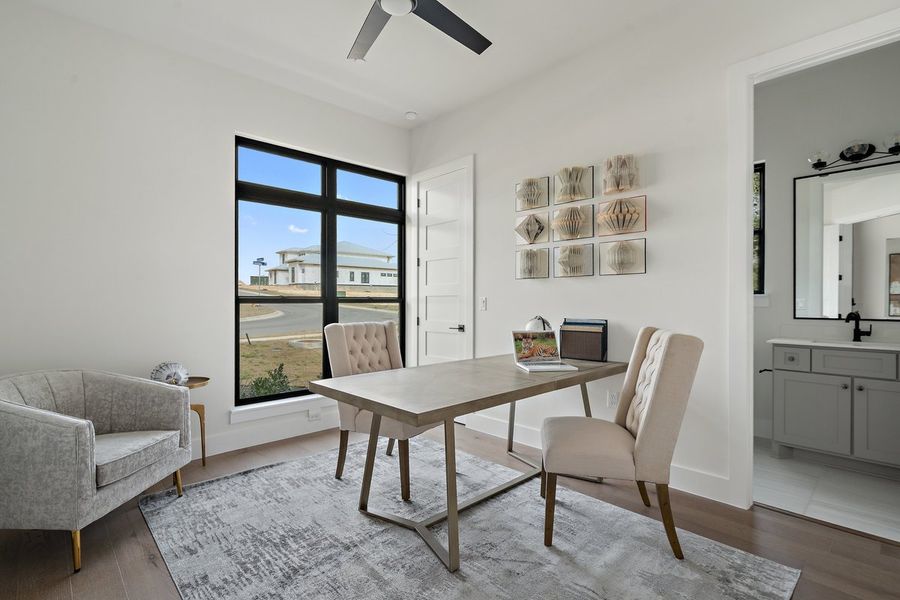 Furnished interior view inside a new home in Milky Way at River Place, Austin (Image 21).