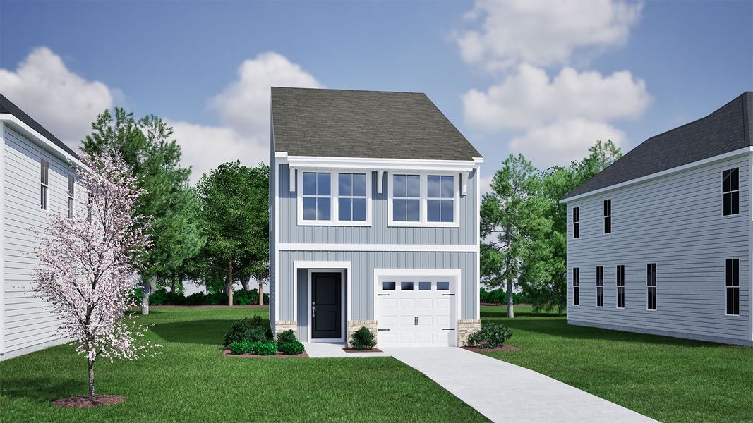 Representative exterior photo of a completed home built from the Douglas - Genesis Value Collection by Mungo Homes in Central Creek, Goose Creek, SC (Image 9).
