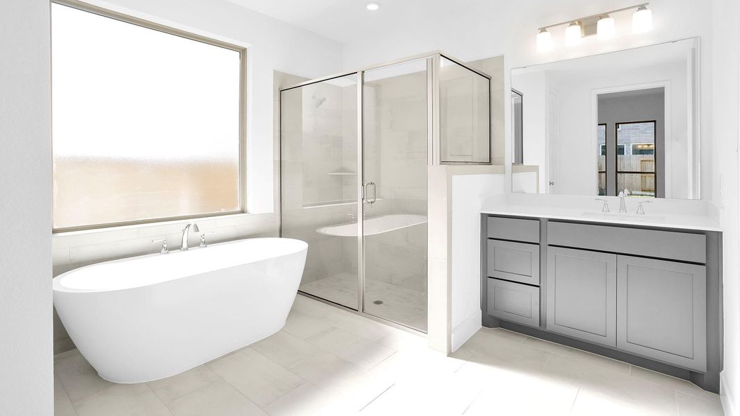 Furnished interior view inside a new home in Artavia 45', Conroe (Image 6).