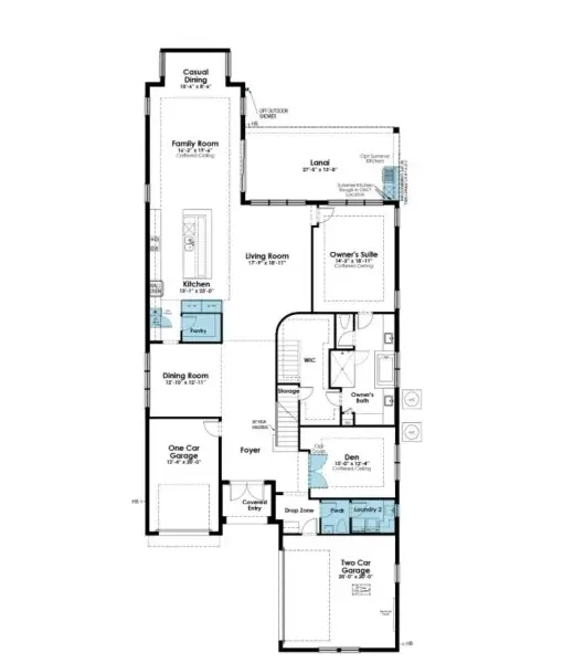 2D floor plan layout of this home in Artistry Palm Beach, Palm Beach Gardens, FL (Image 5).